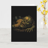 Zombie Npc Teag - Funny Tea G Gamer Meme Halloween Kaart (Gele Bloem)