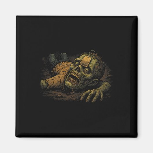 Zombie Npc Teag - Funny Tea G Gamer Meme Halloween Magneet (Voorkant)