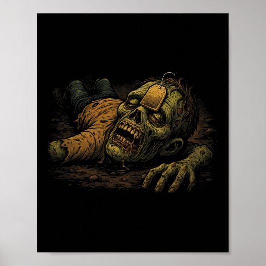 Zombie Npc Teag - Grappige Thee G Gamer Meme Hallo Poster (Voorkant)