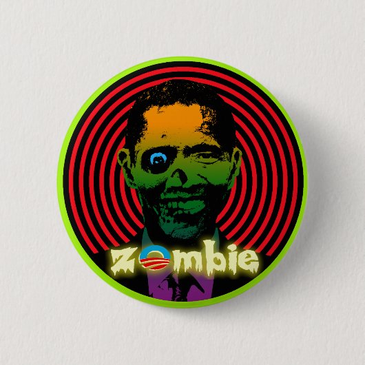 Zombie Obama 2012! Ronde Button 5,7 Cm (Voorkant)