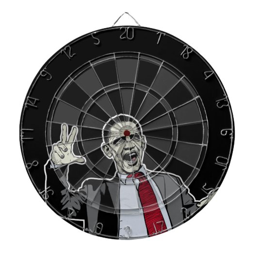 Zombie Obama Dart Board sets Dartbord (Voorkant)