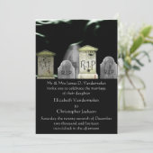 Zombie- of spookbruiloft kaart (Staand voorkant)