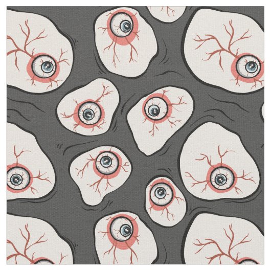 Zombie ogen bloederig Halloween  Stof (Close Up)