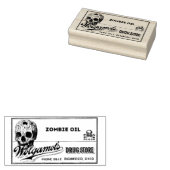ZoMBiE OiL - apotheeklabel Rubberstempel (Gestempeld)