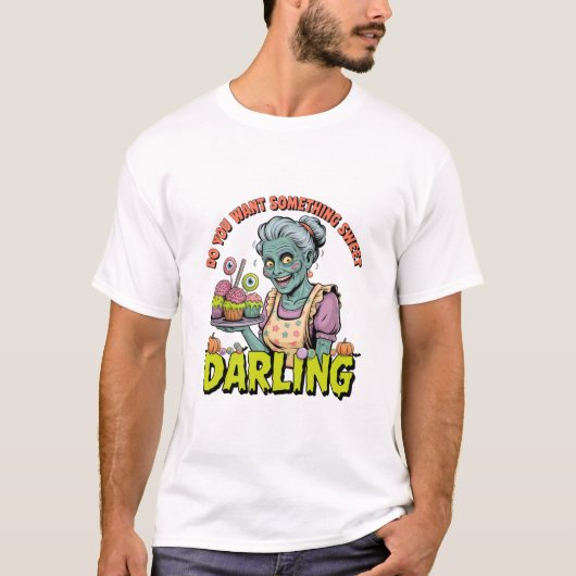 Zombie Oma - Sweet Halloween Darling T-shirt (Voorkant)