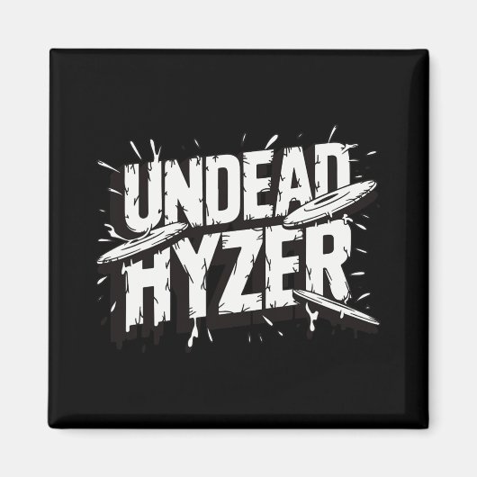Zombie Ondead Hyzer Grappige Discgolf Zombie Liefh Magneet (Voorkant)