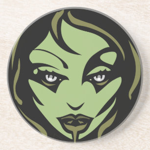 Zombie Onderzetter Cute Halloween Zombie Girl Deco