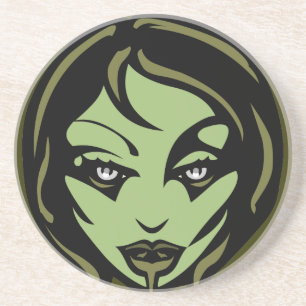 Zombie Onderzetter Cute Halloween Zombie Girl Deco