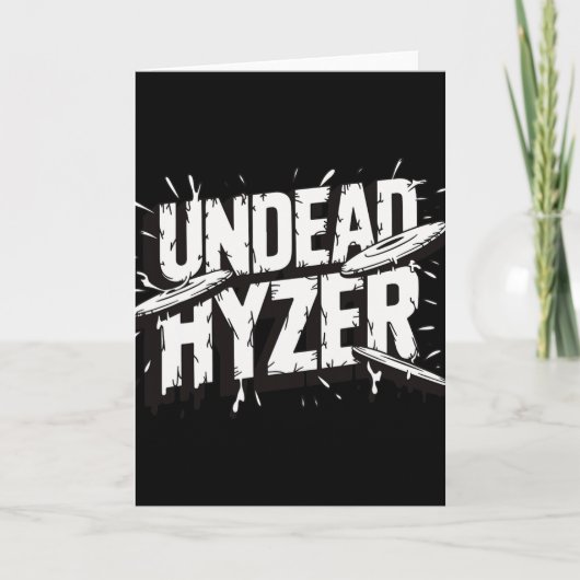 Zombie ondood Hyzer Grappige Disc Golf Zombie Lief Kaart (Voorkant)