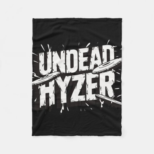 Zombie ondood Hyzer Grappige Discgolf Zombie Liefh Fleece Deken (Voorkant)
