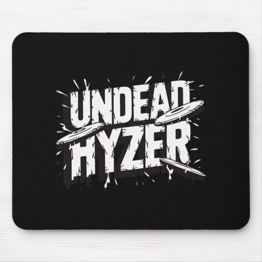 Zombie ondood Hyzer Grappige Discgolf Zombie Liefh Muismat (Voorkant)
