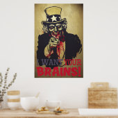 Zombie oom Sam Print (Keuken)