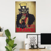 Zombie oom Sam Print (Thuiskantoor)