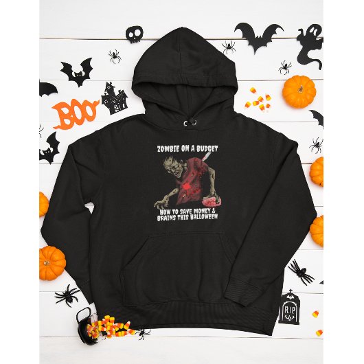 Zombie op een budget Halloween Hoodie