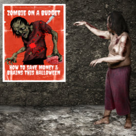 Zombie op een budget Halloween Poster