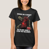 Zombie op een budget Halloween T-shirt (Voorkant)