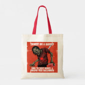 Zombie op een budget Halloween Tote Bag (Achterkant)
