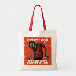 Zombie op een budget Halloween Tote Bag