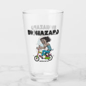 Zombie op een fiets glas (Achterkant)