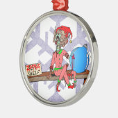 Zombie op een Shelf Metalen Ornament (Links)
