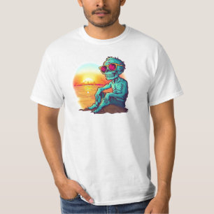 Zombie op het strand t-shirt