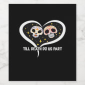 Zombie op kerkhof - Tot de dood ons scheidt Wijn Etiket (Enkel label)