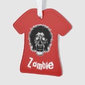 Zombie - op rood ornament (voorkant)