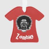 Zombie - op rood ornament (voorkant)