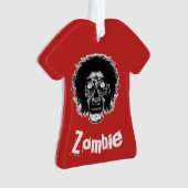 Zombie - op rood ornament (voorkant)