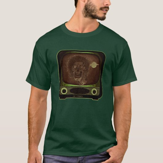 Zombie op tv - 2 t-shirt (Voorkant)