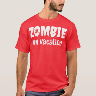 Zombie op vakantie Grappig Halloween ontwerp T-shirt