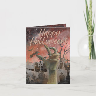 Zombie Opkomst Halloween Kaart