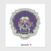 Zombie Oranje Eyes Green Sticker (Vel)
