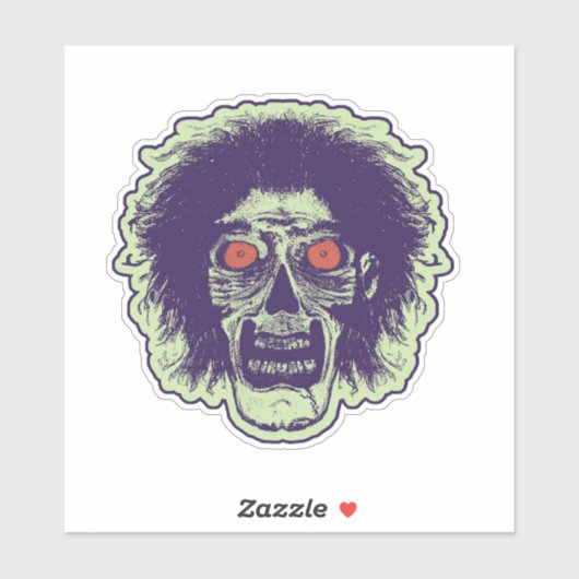 Zombie Oranje Eyes Green Sticker (Vel)