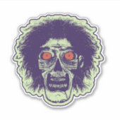 Zombie Oranje Eyes Green Sticker (Voorkant)