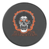 Zombie - Oranje Eyes Hair Hockey Puck (Voorkant)