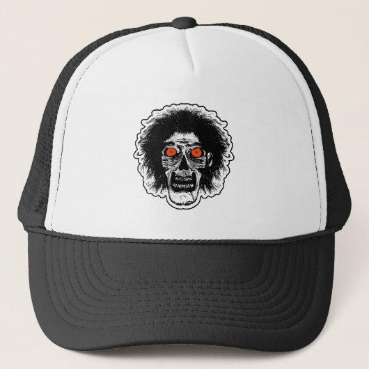 ZOMBIE Oranje ogen B Trucker Pet (Voorkant)
