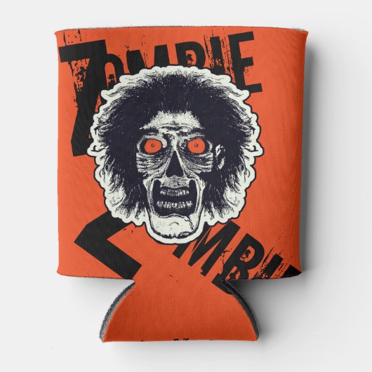 Zombie- Oranje ogen Blikjeskoeler (Voorkant)