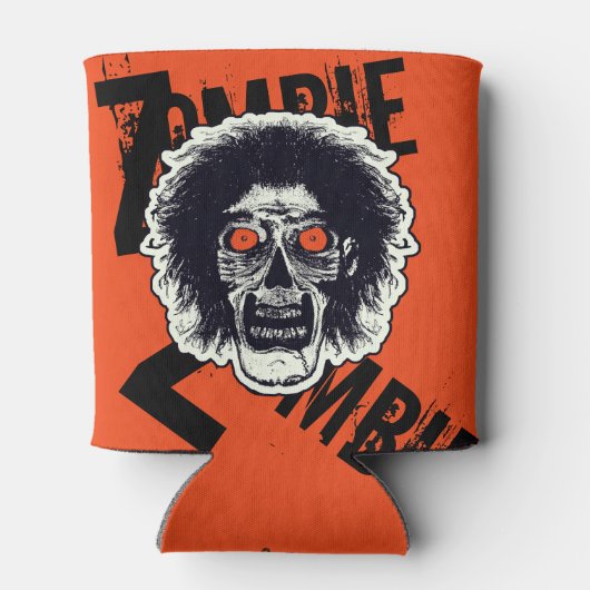 Zombie- Oranje ogen Blikjeskoeler (Achterkant)