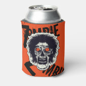 Zombie- Oranje ogen Blikjeskoeler (Blikje Achterkant)