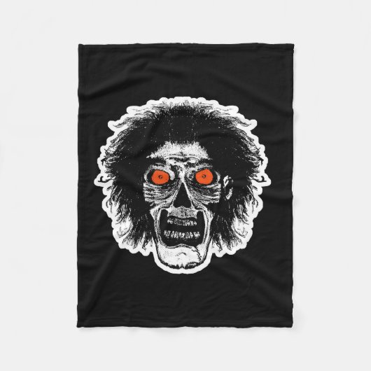 ZOMBIE Oranje ogen Fleece Deken (Voorkant)
