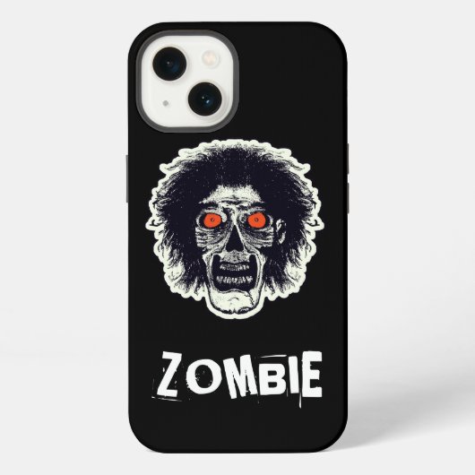 ZOMBIE Oranje ogen iPhone Hoesje (Achterkant)