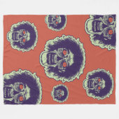 ZOMBIE - Oranje Ogen Multi Gezicht Fleece Deken (Voorkant (Horizontaal))