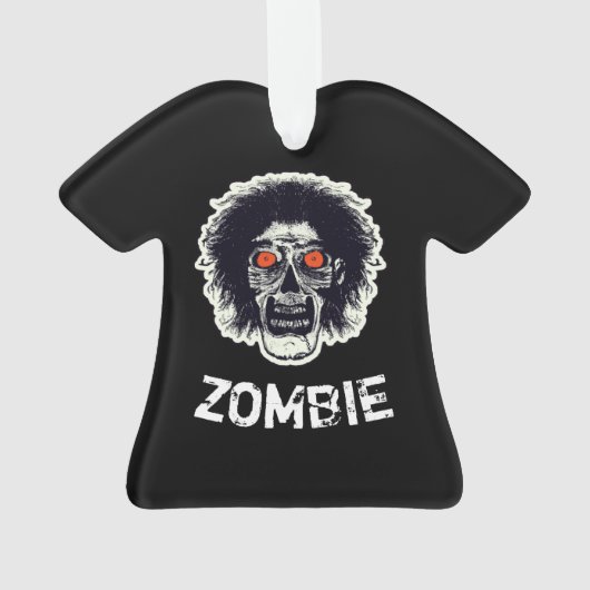 ZOMBIE oranje ogen Ornament (achterkant)