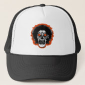 ZOMBIE Oranje ogen Trucker Pet (Voorkant)