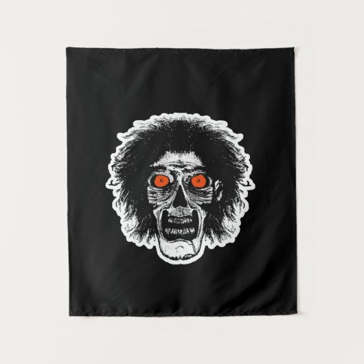 ZOMBIE Oranje ogen Wandkleed (Voorkant)