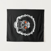 ZOMBIE Oranje ogen Wandkleed (Voorkant (horizontaal))