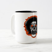 ZOMBIE - Oranje ojahaar Tweekleurige Koffiemok (Voorkant links)
