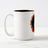 ZOMBIE - Oranje ojahaar Tweekleurige Koffiemok (Links)