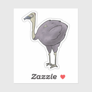 Zombie ostrich sticker